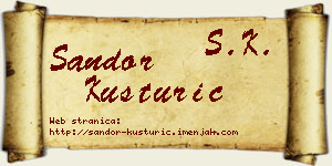 Šandor Kusturić vizit kartica